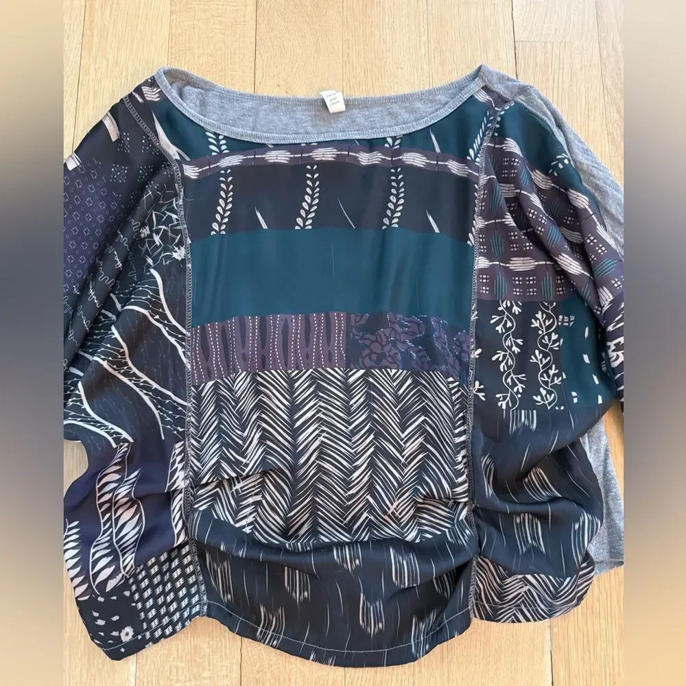 Patchwork Long Sleeve Top